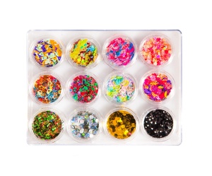 Komplet słoiczków z ozdobami 12 szt.