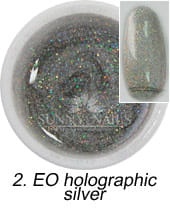 2. Żel kolorowy SUNNY NAILS Party holographic silver 5 ml