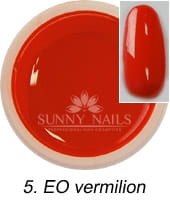 5. Żel kolorowy SUNNY NAILS Party vermilion 5 ml