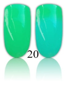 20. Żel termiczny  SUNNY NAILS Thermo Gel zielony-turkus 5 ml