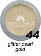 44. Akryl w proszku SUNNY NAILS  glitter pearl gold 3 ml