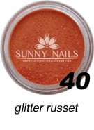 40. Akryl w proszku SUNNY NAILS  glitter russet 3 ml