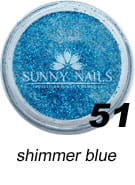 51. Akryl w proszku SUNNY NAILS shimmer blue 3 ml