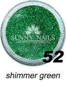 52. Akryl w proszku SUNNY NAILS shimmer green 3 ml