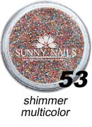 53. Akryl w proszku SUNNY NAILS shimmer multicolor