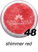 48. Akryl w proszku SUNNY NAILS shimmer red 3 ml