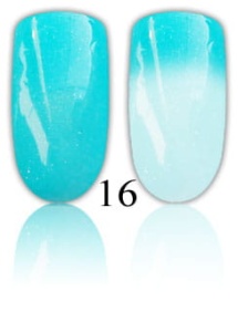 Lakier hybrydowy termiczny LACCO  Thermo turkus-biel 6 ml