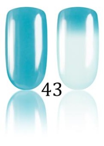 Lakier hybrydowy termiczny LACCO Thermo turkus - biel 6 ml