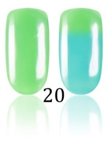 Lakier hybrydowy termiczny LACCO Thermo zielony-turkus 6 ml