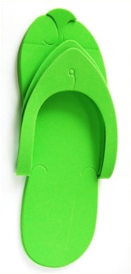 Klapki do pedicure zielone 12 par