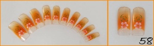 58. Tipsy we wzory AIRBRUSH pomarańczowe