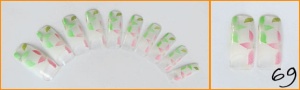 69. Tipsy we wzory AIRBRUSH zielono-różowe