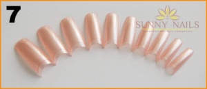 7. Tipsy kolorowe w woreczku łososiowe 100 szt.