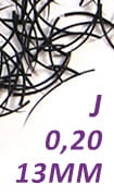 Rzęsy jedwabne J 0,20- 13 mm 0,25 g