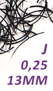 Rzęsy jedwabne J 0,25- 13 mm 0,25 g