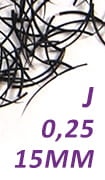 Rzęsy jedwabne J 0,25- 15 mm 0,25 g