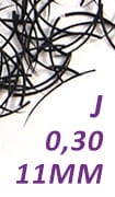 Rzęsy jedwabne J 0,30-11 mm 0,25 g