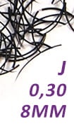 Rzęsy jedwabne J 0,30-8 mm 0,25 g