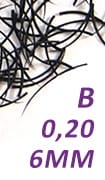 Rzęsy jedwabne B 0,20-6 mm 0,25 g