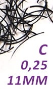 Rzęsy jedwabne C 0,25-11 mm 0,25 g