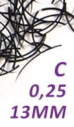 Rzęsy jedwabne C 0,25-13 mm 0,25 g