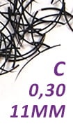 Rzęsy jedwabne C 0,30-11 mm 0,25 g