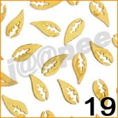 19. Blaszki do zdobienia paznokci listek 10 szt