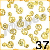 37. Blaszki do zdobienia paznokci klucz wiolinowy 10 szt.