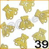 39. Blaszki do zdobienia paznokci miś 10 szt.