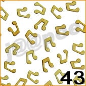 43. Blaszki do zdobienia paznokci nutki 10 szt.