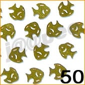 50. Blaszki do zdobienia paznokci rybka 10 szt.