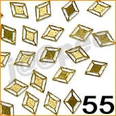 55. Blaszki do zdobienia paznokci romb 10 szt.