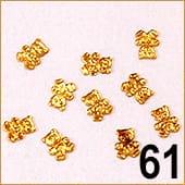 61. Blaszki do zdobienia paznokci miś 10 szt.