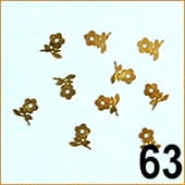 63. Blaszki do zdobienia paznokci kwiatuszek 10 szt.