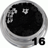 16. Ozdoba do paznokci bratki czarne w woreczku 1g