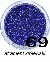 Brokat do paznokci atrament królewski  w woreczku 1g - 69