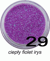 Brokat do paznokci ciepły fiolet irys w woreczku 1g - 29