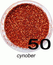 Brokat do paznokci cynober w woreczku 1g - 50