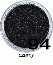 Brokat do paznokci czarny w woreczku 1g - 94