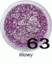 Brokat do paznokci liliowy  w woreczku 1g - 63