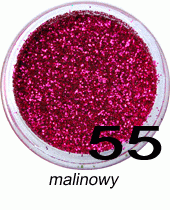 Brokat do paznokci malinowy w woreczku 1g - 55