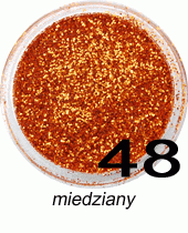 Brokat do paznokci miedziany w woreczku 1g - 48