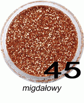 Brokat do paznokci migdałowy w woreczku 1g - 45