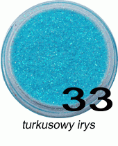 Brokat do paznokci turkusowy irys w woreczku 1g - 33