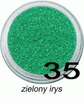 Brokat do paznokci  zielony irys w woreczku 1g - 35