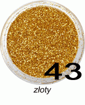 Brokat do paznokci złoty w woreczku 1g - 43