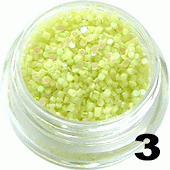 Ozdoba do paznokci Cekiny cytrynowe w woreczku 1g - 3