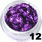 Ozdoba do paznokci Diamenty fioletowe hologram w woreczku 1g- 12