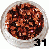 Ozdoba do paznokci Diamenty pomarańczowe hologram w woreczku 1g- 31