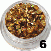 Ozdoba do paznokci Diamenty złote hologram w woreczku 1g- 6